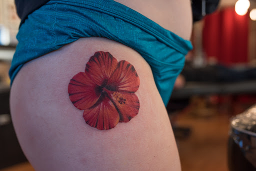 Explore head tattoo ideas, creative tattoo ideas in Santa Rosa, available at Monkey Wrench Tattoo