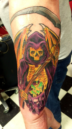 Explore tattoo 3/4 sleeve ideas, creative tattoo ideas in Bristol, available at Black Sparrow Tattoo Studio