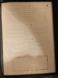 Menu / carte de Pizzeria Il gallo rosso à Paris