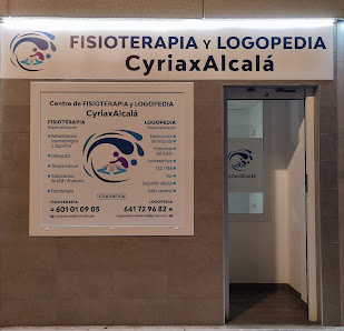Centro de Fisioterapia y Logopedia CyriaxAlcalá Av. Víctimas del Terrorismo, 2, LOCAL 1, 28806 Alcalá de Henares, Madrid, España
