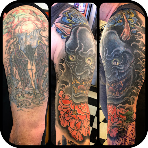 Explore back tattoos ideas, creative tattoo ideas in Black River Falls, available at Black River Tattoo