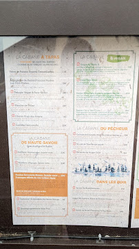 Restaurant La Cabane à Annecy (la carte)