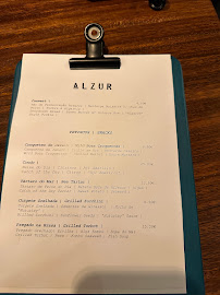 Menu du Alzur à Lisbon