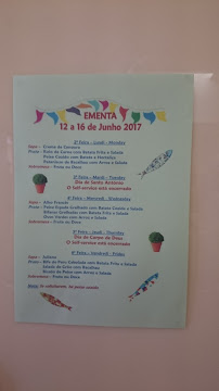 Cantina das Freiras à Lisbon menu