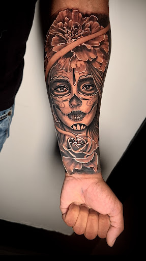 Explore large flower tattoo ideas, creative tattoo ideas in Washington, available at Tattoo Culture DC