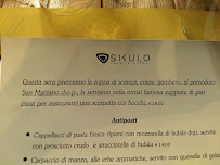 Sikulo à Palermo menu
