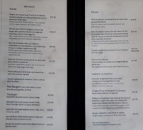 Menu / carte de Auberge de la Vallée de la Gorre à Saint-Auvent