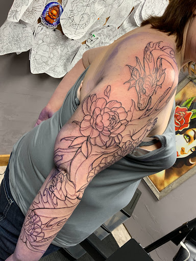 Explore big cover up tattoo ideas, creative tattoo ideas in Houlton, available at Crowes Tattoos