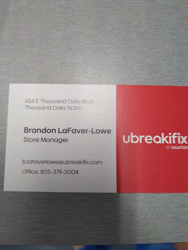 Electronics Repair Shop «uBreakiFix», reviews and photos, 654 Thousand Oaks Blvd, Thousand Oaks, CA 91360, USA