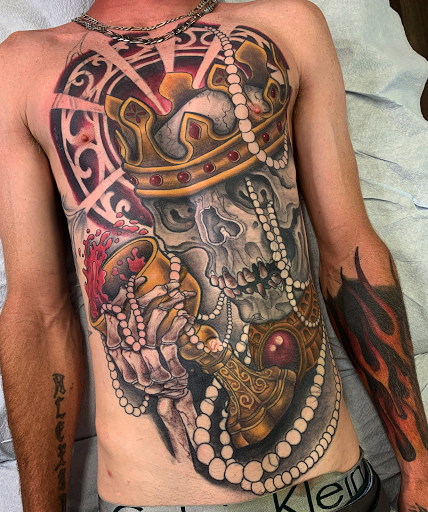 Explore cop tattoo ideas, creative tattoo ideas in Prescott, available at BlackGold Tattoo