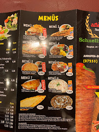 Anatolia Schnell Restaurant à Graben-Neudorf carte