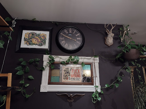 Explore male leg tattoo ideas, creative tattoo ideas in Portland, available at Brass & Briar Studios