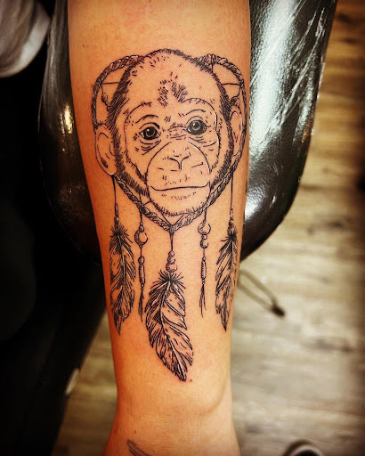 Explore halloween sleeve tattoo ideas, creative tattoo ideas in Spokane, available at Mystery Ink Tattoo