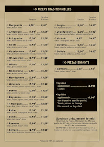 Carte du Sempre Pizza Saint-Laurent-de-Mure à Saint-Laurent-de-Mure