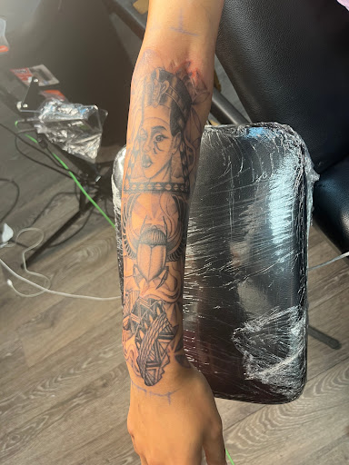 Explore mechanical tattoo sleeve ideas, creative tattoo ideas in Rochester, available at Forest Ink Tattoos