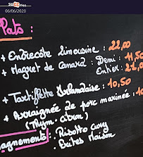 Restaurant L’Helix à Boisseuil menu