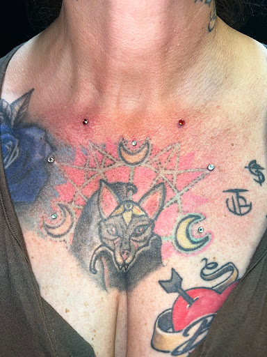 Explore side of neck tattoo ideas, creative tattoo ideas in Bradenton, available at Body Effects Tattoo & Piercing