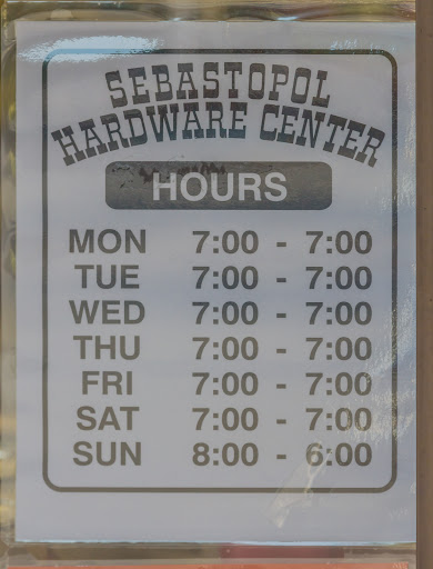 Hardware Store «Sebastopol Hardware Ctr», reviews and photos, 660 Gravenstein Hwy N, Sebastopol, CA 95472, USA