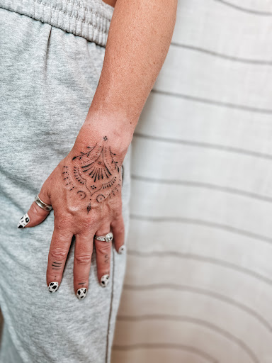 Explore 1 2 sleeve tattoo ideas, creative tattoo ideas in Dalton, available at The Arch, Cosmetic & Fine Line Tattoo Studio