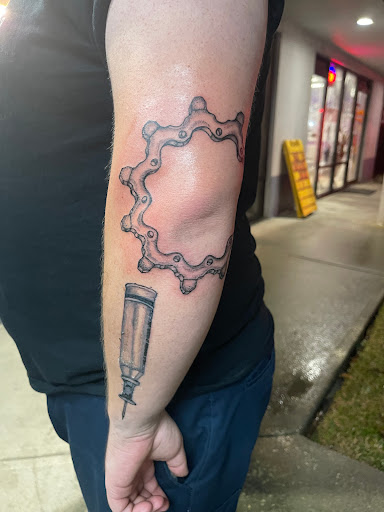 Explore cheshire cat tattoo ideas, creative tattoo ideas in Satellite Beach, available at Rocksteady Tattoo Company