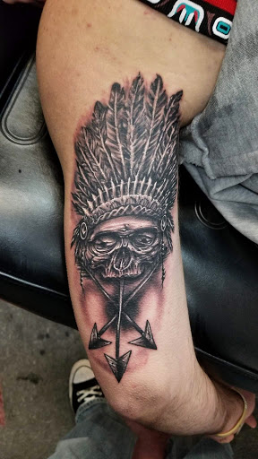 Explore star sleeve tattoo ideas, creative tattoo ideas in Fond Du Lac, available at ...this is permanent LLC