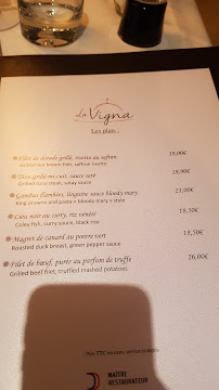 Restaurant La Vigna à Nice - menu / carte