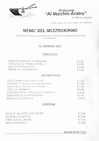 Al Vecchio Aratro à Milan menu