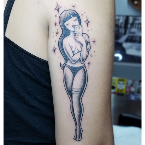 Explore chest sleeve tattoo ideas, creative tattoo ideas in Long Beach, available at Outer Limits Tattoo