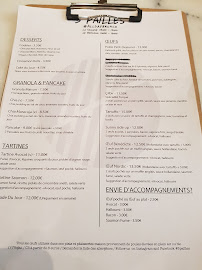 5 Pailles à Paris menu