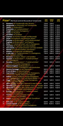 Pizzeria Bella jutt à Niederneisen menu