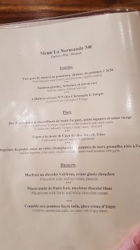 Restaurant La Normande à Bayeux (la carte)