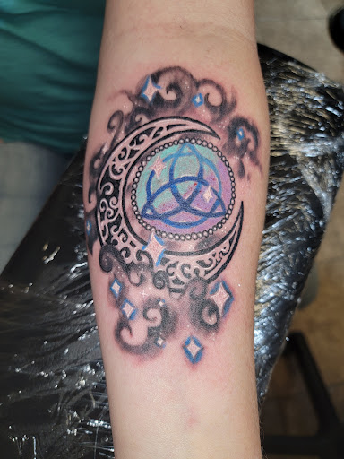 Explore leg tattoo male ideas, creative tattoo ideas in Onalaska, available at Rock Bottom Tattoo Studio