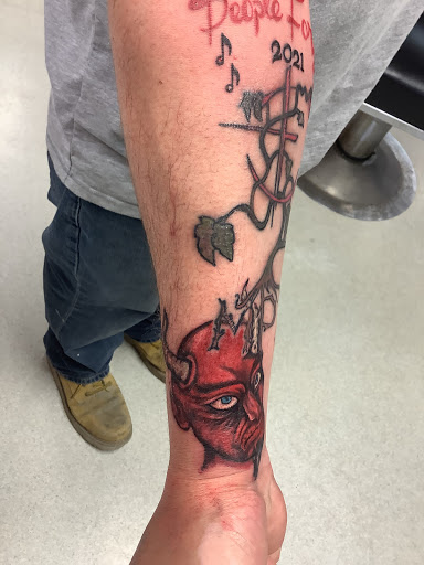 Explore tattoo name fonts ideas, creative tattoo ideas in Turner, available at Heathen Ink