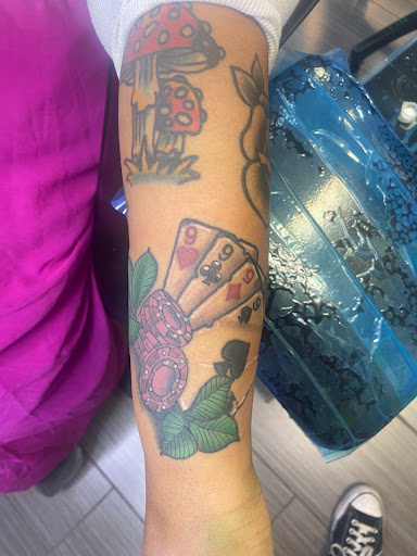 Explore pisces tattoo ideas for woman, creative tattoo ideas in Riverside, available at Darkstar Tattoo CA