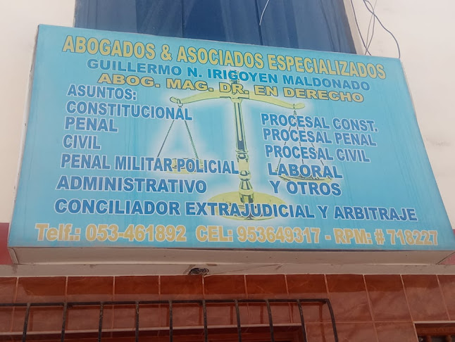 Opiniones de Estudio Jurídico “GIM” y Asociados de Dr. Irigoyen Maldonado en Moquegua - Abogado