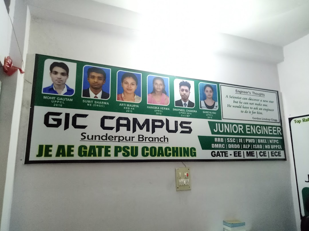 GIC CAMPUS - JE | AE | GATE | Diploma | B.tech | SSS -JE | UPPCL JE | RRB JE | Coaching in Varanasi