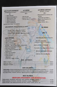 Menu / carte de LES HAMMADITES à Roubaix