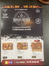 Carte du French Chicken à Roissy-en-Brie