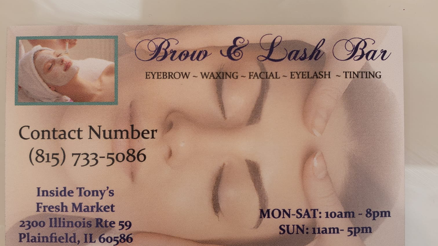 Brow & lash bar