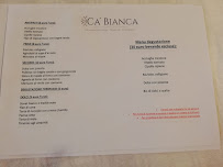 Menu du Locanda Occitana Ca' Bianca à Roccabruna