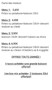 Menu du in food à Caluire-et-Cuire