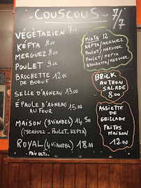 O 'soleil. à Paris menu