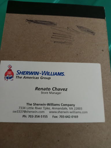 Paint Store «Sherwin-Williams Paint Store», reviews and photos, 7334 Little River Turnpike, Annandale, VA 22003, USA