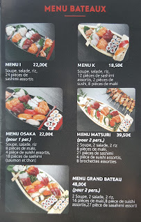 Restaurant de sushis Sushido à Strasbourg - menu / carte