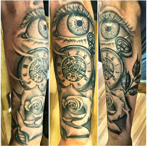 Explore back leg tattoo ideas for females, creative tattoo ideas in Homosassa, available at Citrus Tattoos