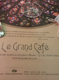 Le Grand Café à Reims menu