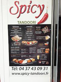 Menu / carte de Spicy Tandoori à Villeurbanne