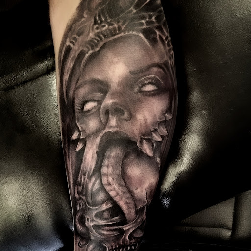 Explore tattoo shading ideas, creative tattoo ideas in Wasilla, available at Doulos Tattoo, The Tattoo Shop
