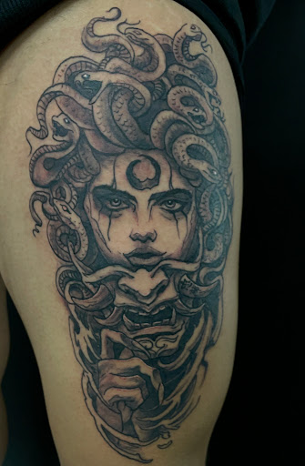 Explore tattoo forearm sleeve ideas, creative tattoo ideas in Naugatuck, available at The Grim Tattoo and Gallery