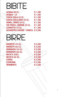 Menu / carte de Pizzeria TUSA à Terrasini